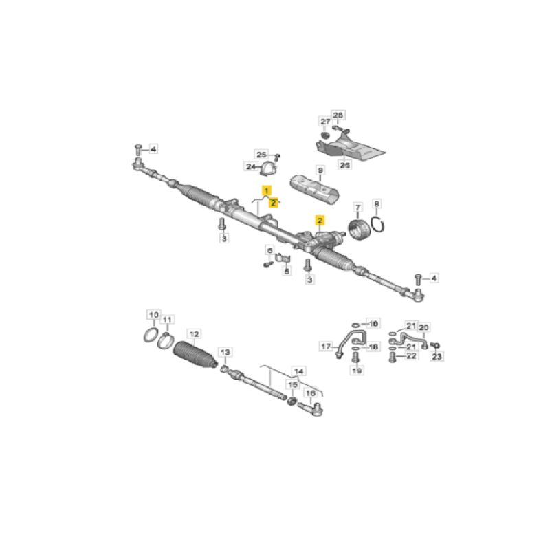 VW Phaeton Lenkgetriebe Servolenkung 